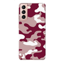Maroon and White Camouflage Printed Slim Cases and Cover for Galaxy S21 Plus