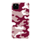 Maroon and White Camouflage Printed Slim Cases and Cover for Pixel 4A