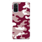 Maroon and White Camouflage Printed Slim Cases and Cover for Galaxy S20