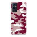 Maroon and White Camouflage Printed Slim Cases and Cover for OnePlus 9 Pro