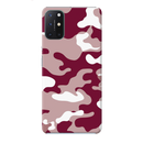 Maroon and White Camouflage Printed Slim Cases and Cover for OnePlus 8T