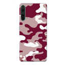 Maroon and White Camouflage Printed Slim Cases and Cover for OnePlus Nord CE 5G