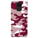 Maroon and White Camouflage Printed Slim Cases and Cover for Redmi Note 9