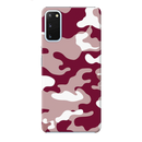 Maroon and White Camouflage Printed Slim Cases and Cover for Galaxy S20 Plus