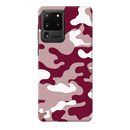 Maroon and White Camouflage Printed Slim Cases and Cover for Galaxy S20 Ultra