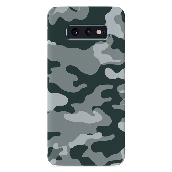 Olive Green and White Camouflage Printed Slim Cases and Cover for Galaxy S10E