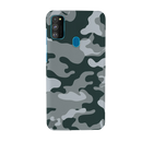 Olive Green and White Camouflage Printed Slim Cases and Cover for Galaxy M30S