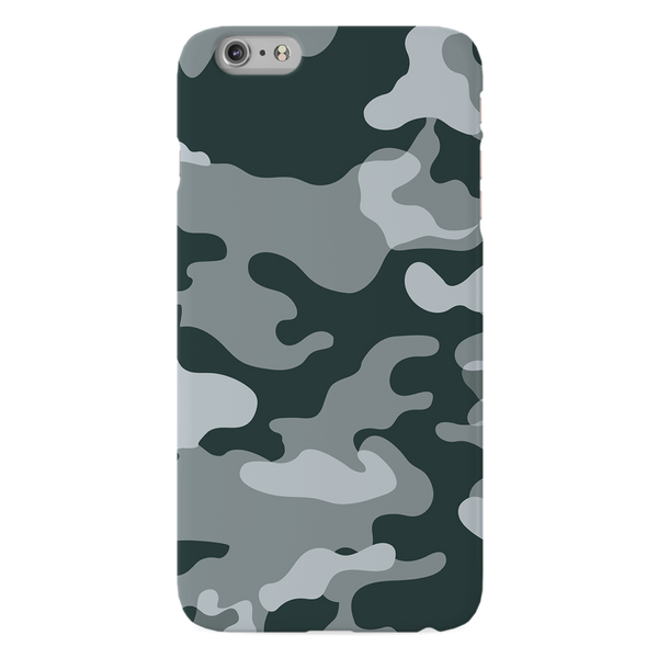 Olive Green and White Camouflage Printed Slim Cases and Cover for iPhone 6 Plus