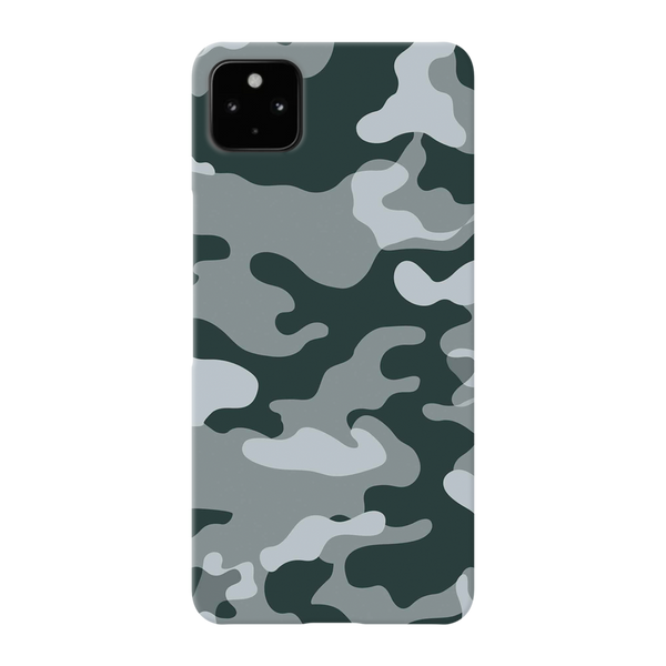 Olive Green and White Camouflage Printed Slim Cases and Cover for Pixel 4A