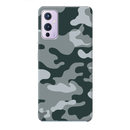 Olive Green and White Camouflage Printed Slim Cases and Cover for OnePlus 9