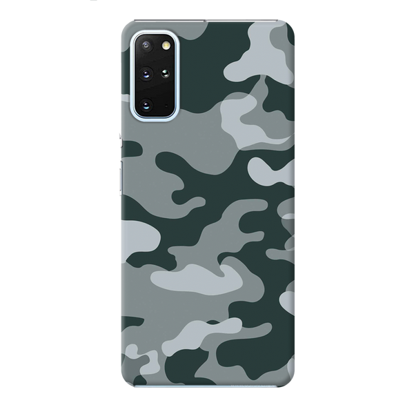 Olive Green and White Camouflage Printed Slim Cases and Cover for Galaxy S20