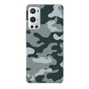 Olive Green and White Camouflage Printed Slim Cases and Cover for OnePlus 9R