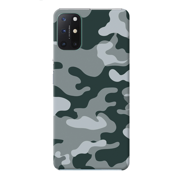 Olive Green and White Camouflage Printed Slim Cases and Cover for OnePlus 8T