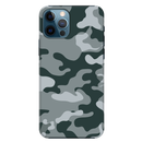 Olive Green and White Camouflage Printed Slim Cases and Cover for iPhone 12 Pro