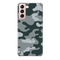 Olive Green and White Camouflage Printed Slim Cases and Cover for Galaxy S21