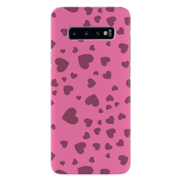 Pink Hearts Printed Slim Cases and Cover for Galaxy S10 Plus