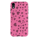 Pink Hearts Printed Slim Cases and Cover for iPhone XR