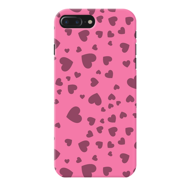 Pink Hearts Printed Slim Cases and Cover for iPhone 7 Plus