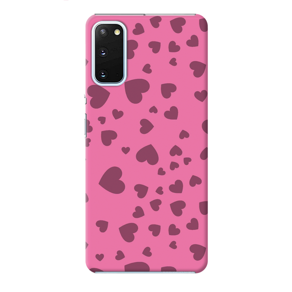 Pink Hearts Printed Slim Cases and Cover for Galaxy S20 Plus