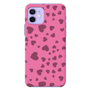 Pink Hearts Printed Slim Cases and Cover for iPhone 12 Mini
