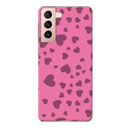 Pink Hearts Printed Slim Cases and Cover for Galaxy S21