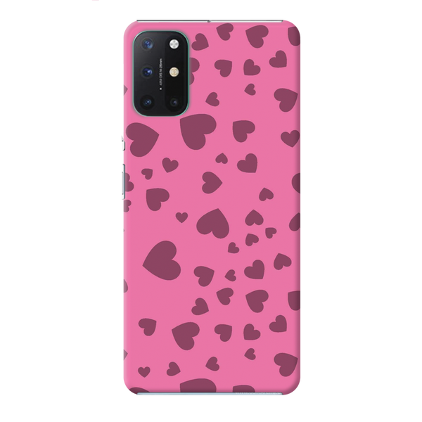 Pink Hearts Printed Slim Cases and Cover for OnePlus 8T