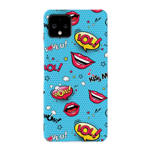 Kiss me Printed Slim Cases and Cover for Pixel 4