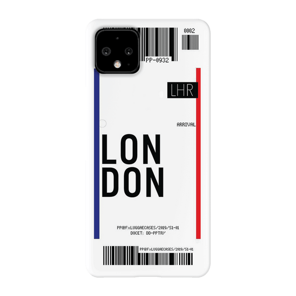 London Ticket Printed Slim Cases and Cover for Pixel 4 XL