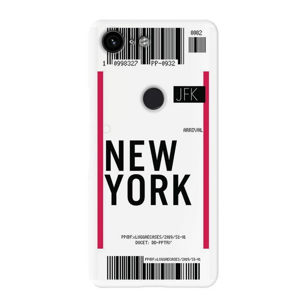 New York ticket Printed Slim Cases and Cover for Pixel 3 XL