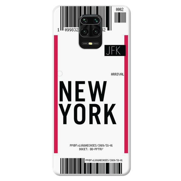 New York ticket Printed Slim Cases and Cover for Redmi Note 9 Pro Max