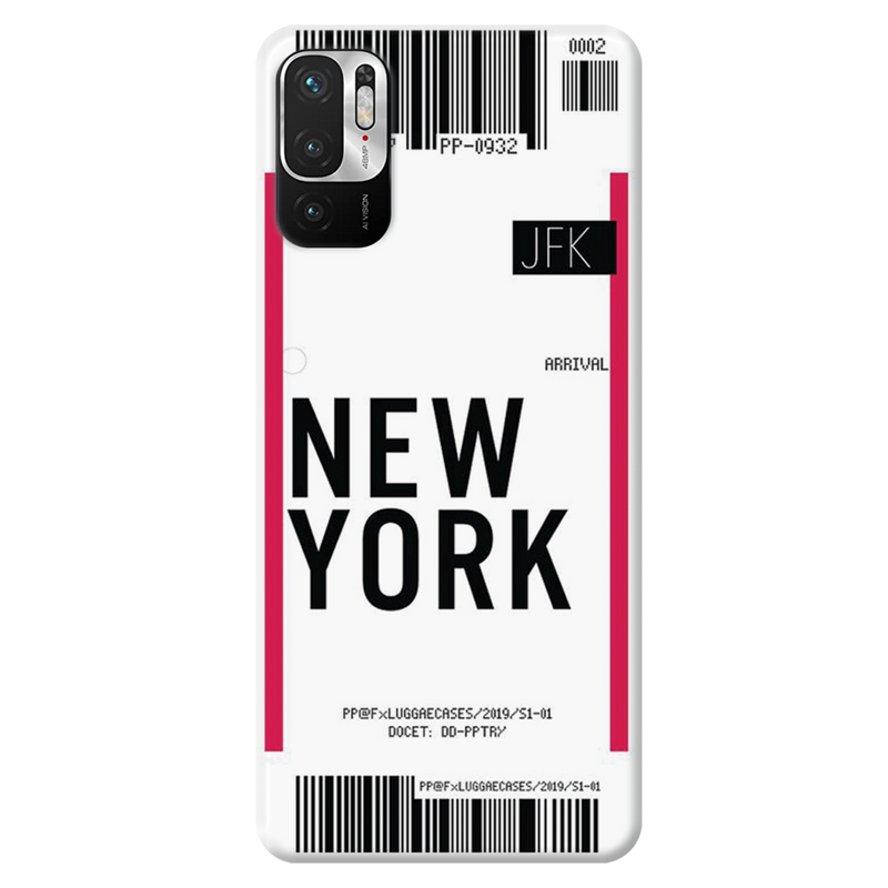 New York ticket Printed Slim Cases and Cover for Redmi Note 10T