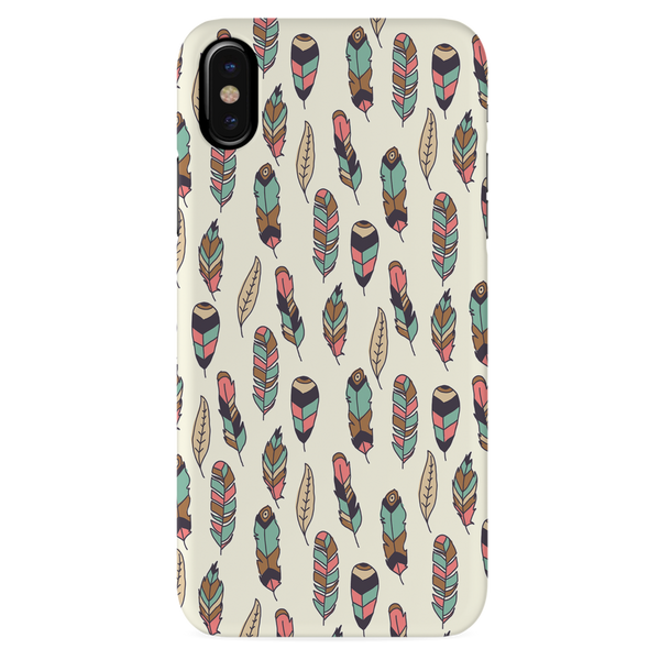 Feather pattern Printed Slim Cases and Cover for iPhone XS