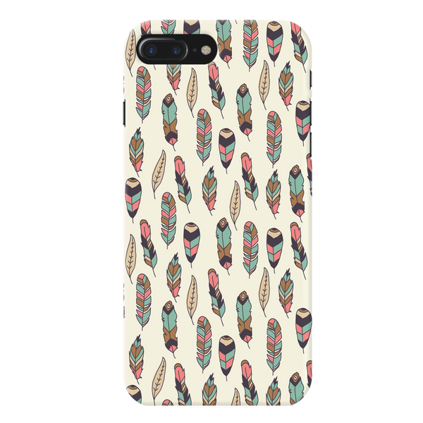 Feather pattern Printed Slim Cases and Cover for iPhone 8 Plus