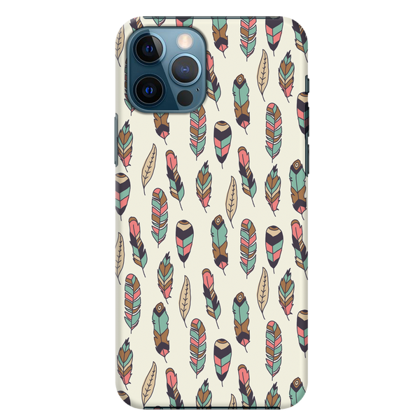 Feather pattern Printed Slim Cases and Cover for iPhone 12 Pro