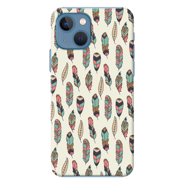 Feather pattern Printed Slim Cases and Cover for iPhone 13 Mini