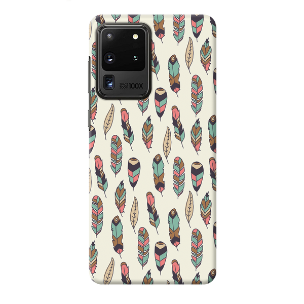 Feather pattern Printed Slim Cases and Cover for Galaxy S20 Ultra