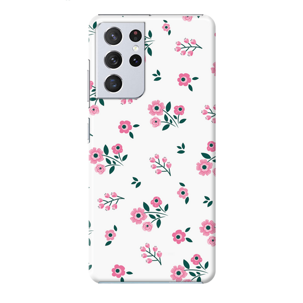 Pink florals Printed Slim Cases and Cover for Galaxy S21 Ultra