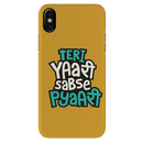 Teri Yari sabse pyari Printed Slim Cases and Cover for iPhone XS