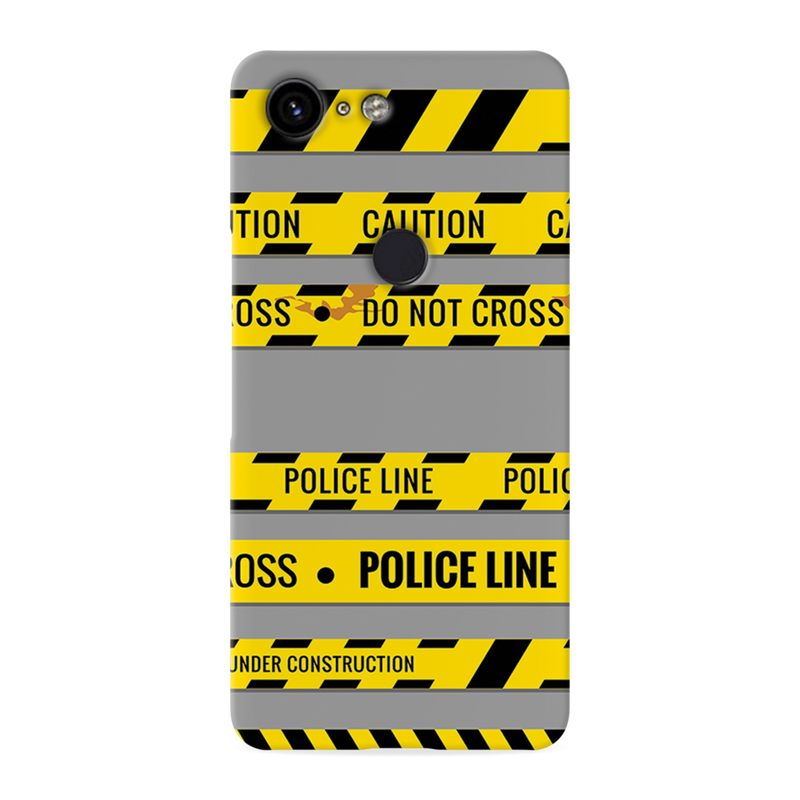 Police line Printed Slim Cases and Cover for Pixel 3 XL