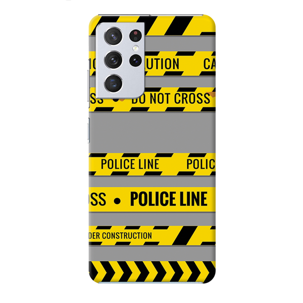 Police line Printed Slim Cases and Cover for Galaxy S21 Ultra