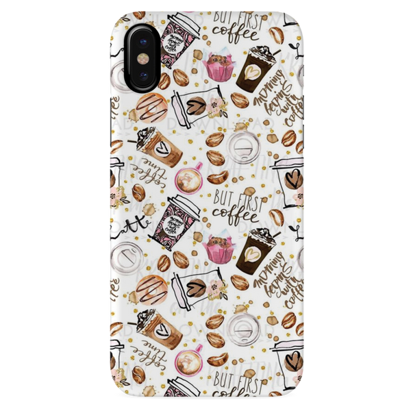 Coffee first Printed Slim Cases and Cover for iPhone XS