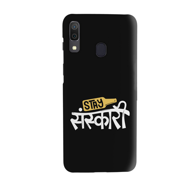 Stay Sanskari Printed Slim Cases and Cover for Galaxy A20