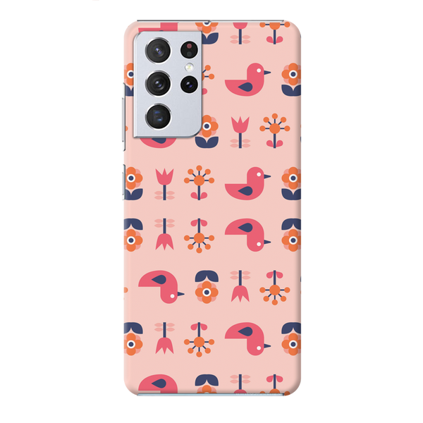 Duck and florals Printed Slim Cases and Cover for Galaxy S21 Ultra