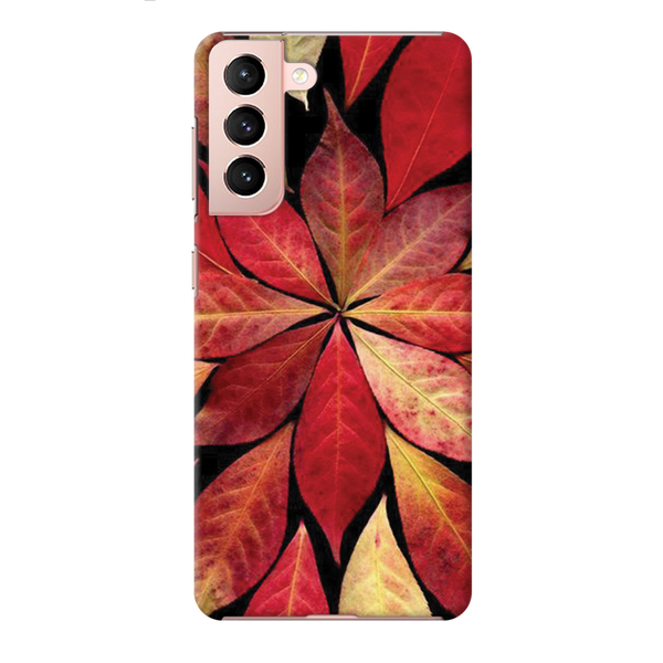 Red Leaf Printed Slim Cases and Cover for Galaxy S21 Plus