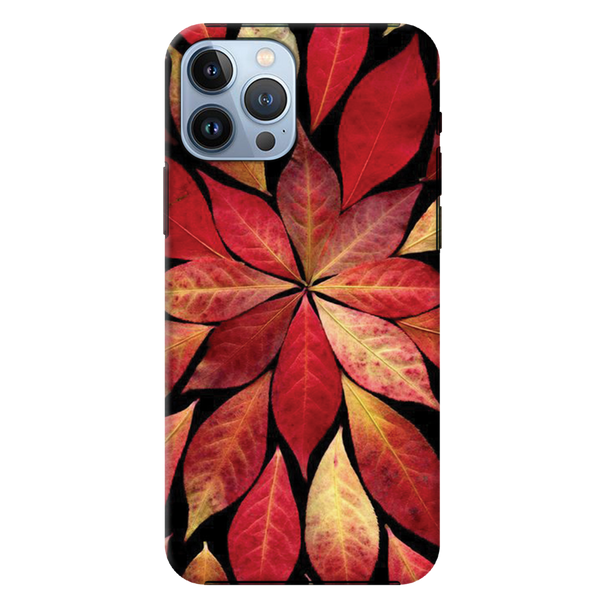 Red Leaf Printed Slim Cases and Cover for iPhone 13 Pro