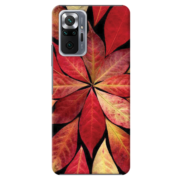Red Leaf Printed Slim Cases and Cover for Redmi Note 10 Pro