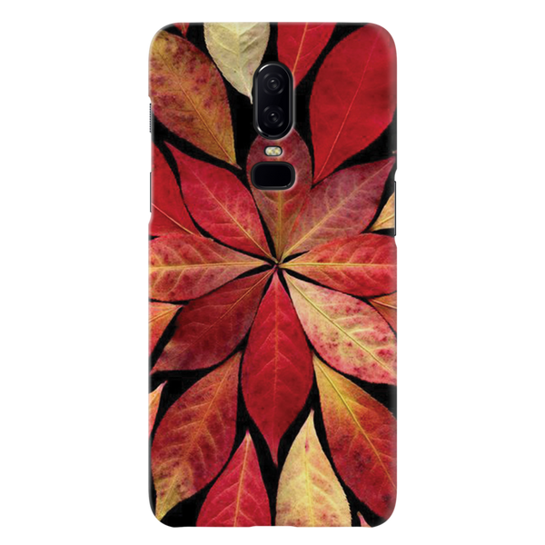 Red Leaf Printed Slim Cases and Cover for OnePlus 6