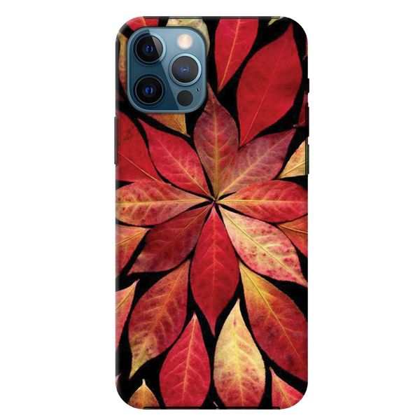 Red Leaf Printed Slim Cases and Cover for iPhone 12 Pro