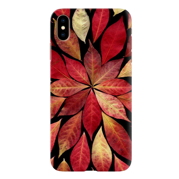 Red Leaf Printed Slim Cases and Cover for iPhone XS Max