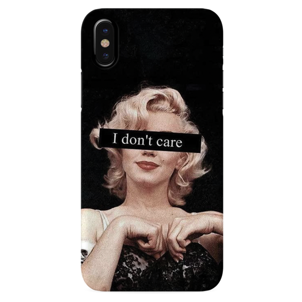 I Don't care Printed Slim Cases and Cover for iPhone XS